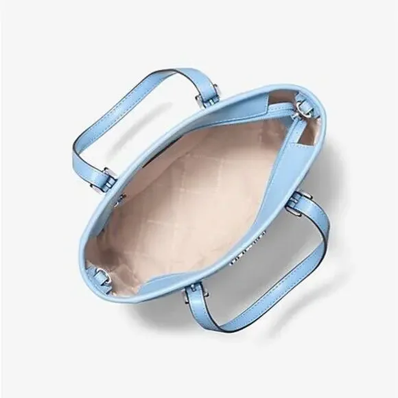 Michael Kors Jet Set XS Carryall Tote Crossbody South Pacific Blue MK Signature - Picture 4 of 7